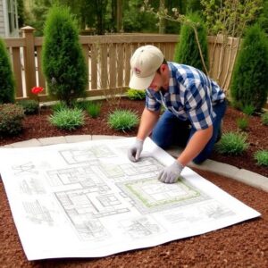 Custom landscape design planning for a home in Raleigh North Carolina