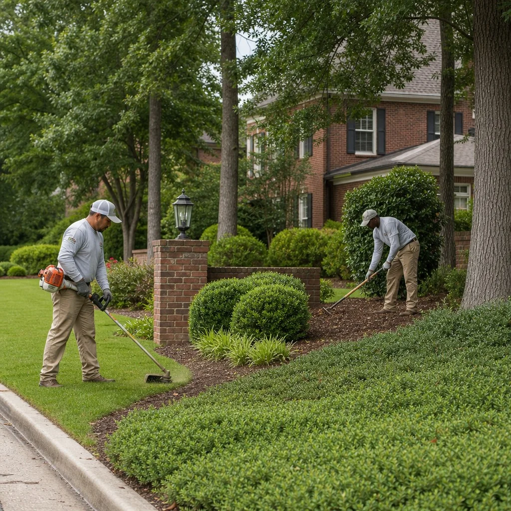 Commercial grounds maintenance along the Clayton pharma corridor